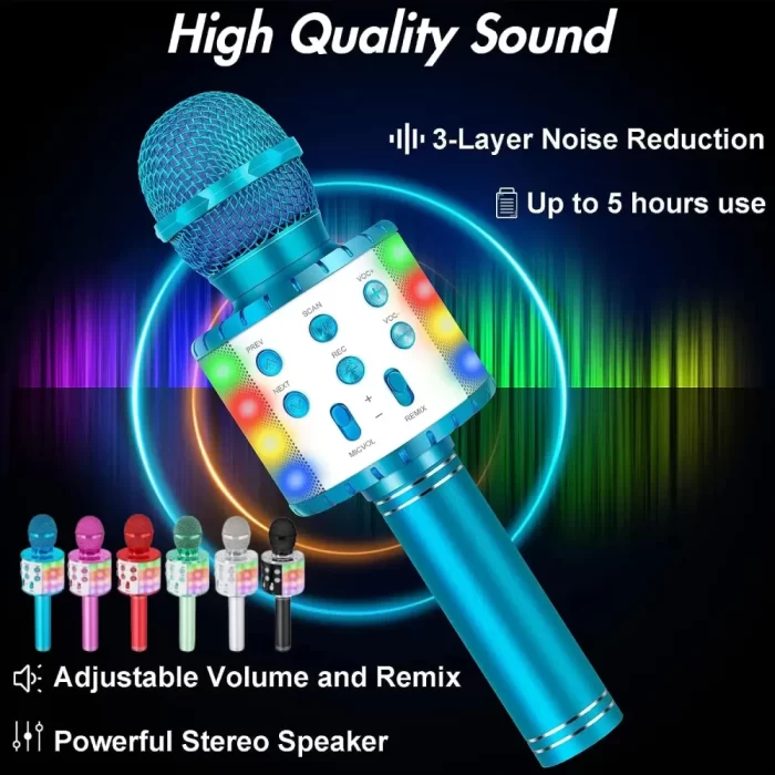WS-858 Wireless Bluetooth Handheld Microphone Stand Karaoke Mike with Speaker Audio Recording for Cellphone - Image 5