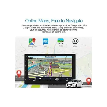 I-Copper Universal Android Infotainment System 7.0 inch Capacitive Touchscreen Double Din Car Stereo (Android 8.1) Car Player with Navigation/GPS/WiFi/Bluetooth Full HD 1080P 1GB RAM/16GB ROM - Image 7