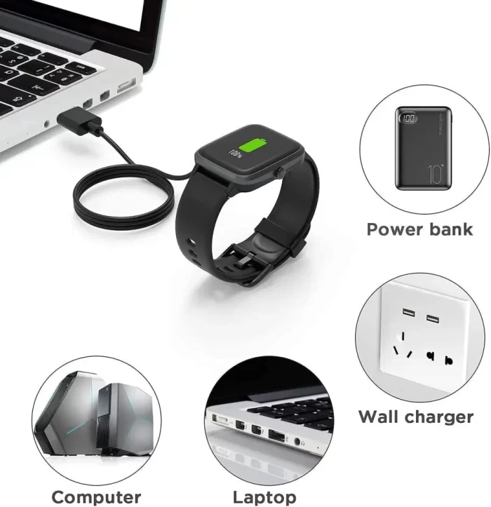 Noise Smart Watch Charger 2 Pin USB Fast Charger Magnetic Charging Cable Adapter (Smart Watch Charger 2 pin) - Image 3