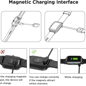 Noise Smart Watch Charger 2 Pin USB Fast Charger Magnetic Charging Cable Adapter (Smart Watch Charger 2 pin) - Image 5