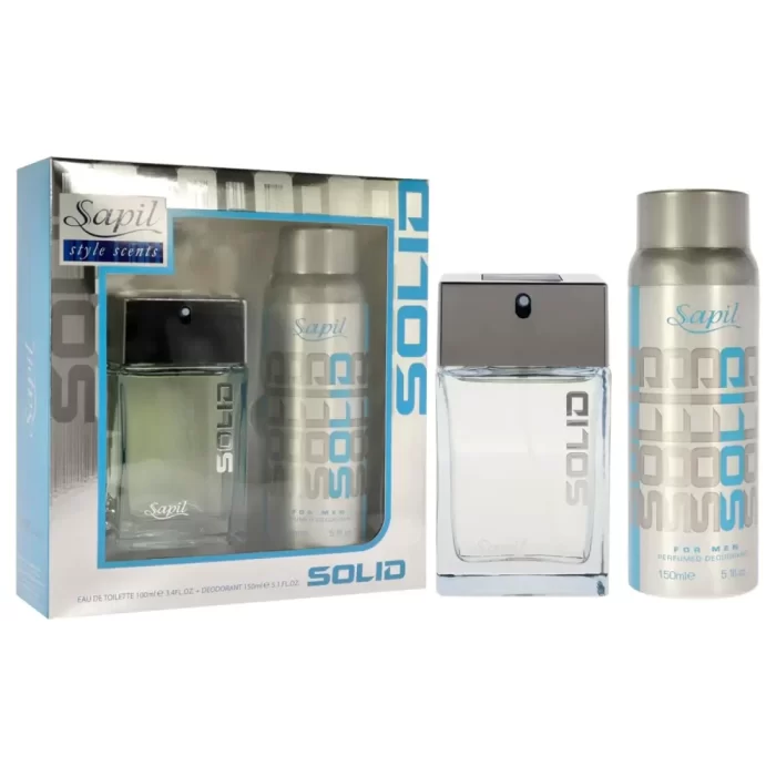 Sapil Solid Blue Perfume Gift Set For Men (Perfume 100ml+Deo 200ml) Luxury Gift Set Eau de Parfum - 300 ml  (For Men) - Image 3