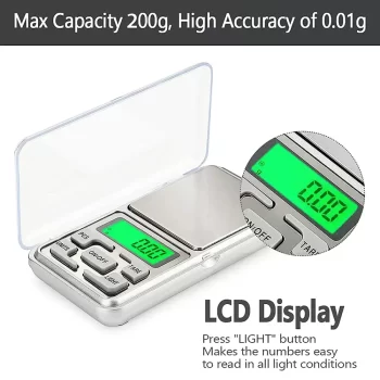 Mini Pocket Weight Scale Digital 0.01G to 200G for Jewellery/Chem/Kitchen Small Weighing Machine - Image 5