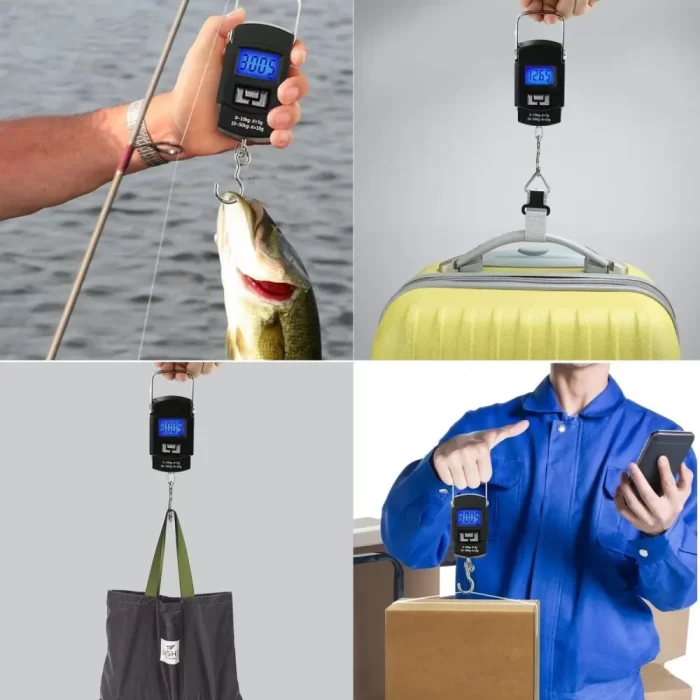 50kg / 10g Pocket Electronic Digital LCD Luggage Travel Weighing Scale Handheld Balance Scale with Steel Hook (pack of 1) - Image 3