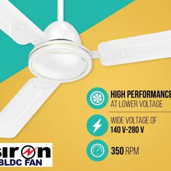 SIRON Decorative BLDC 1200mm Energy Saving with Remote Control 5 Star Ceiling Fan (White, Pack of 1) With 5 Year Warranty - Image 5