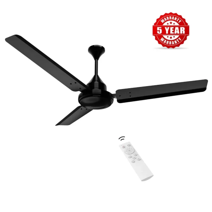SIRON Decorative BLDC 1200mm Energy Saving with Remote Control 5 Star Ceiling Fan (Black, Pack of 1) With 5 Year Warranty