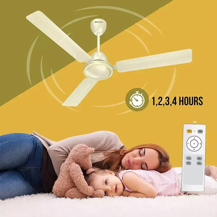 SIRON Decorative BLDC 1200mm Energy Saving with Remote Control 5 Star Ceiling Fan (Ivory, Pack of 1) With 5 Year Warranty - Image 7