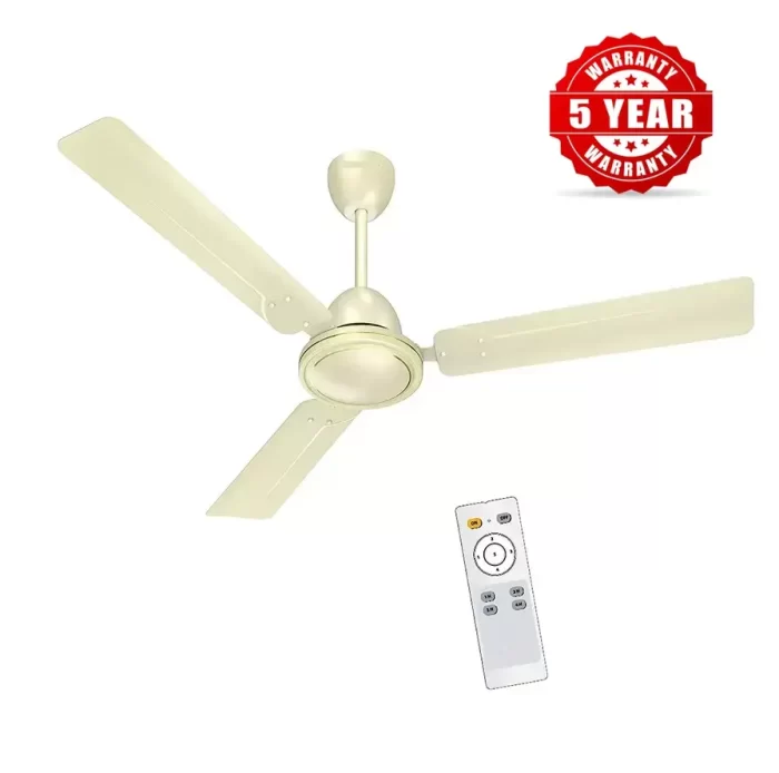 SIRON Decorative BLDC 1200mm Energy Saving with Remote Control 5 Star Ceiling Fan (Ivory, Pack of 1) With 5 Year Warranty