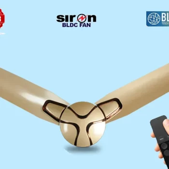 SIRON Decorative BLDC 1200mm Energy Saving with Remote Control 5 Star Ceiling Fan ( Metalic Golden Color, Pack of 1) With 5 Year Warranty - Image 2