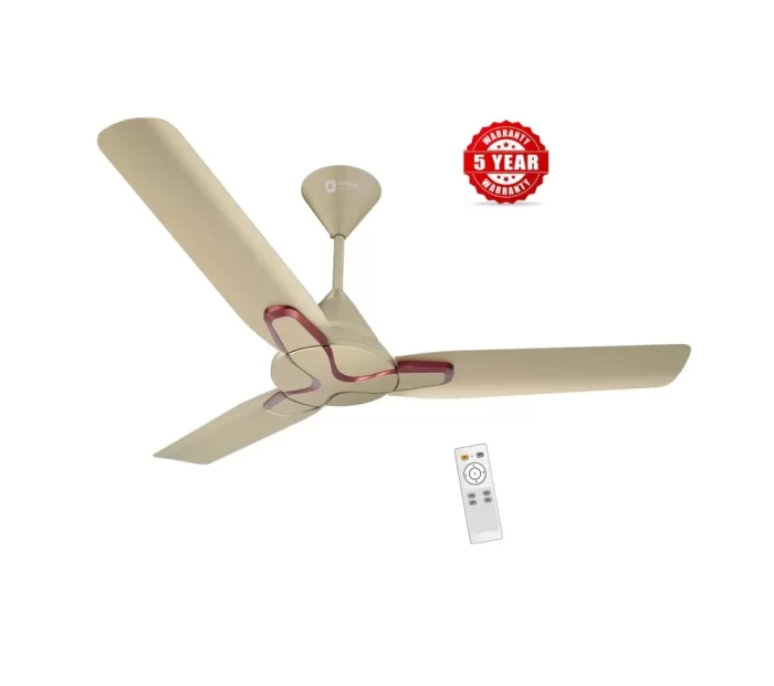 SIRON Decorative BLDC 1200mm Energy Saving with Remote Control 5 Star Ceiling Fan ( Metalic Golden Color, Pack of 1) With 5 Year Warranty