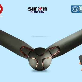 SIRON Decorative BLDC 1200mm Energy Saving with Remote Control 5 Star Ceiling Fan ( Metalic Black Color, Pack of 1) With 5 Year Warranty - Image 2