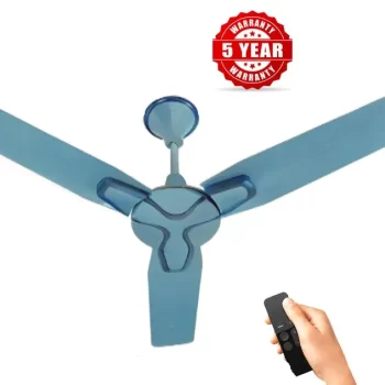 SIRON Decorative BLDC 1200mm Energy Saving with Remote Control 5 Star Ceiling Fan ( Metalic Blue Color, Pack of 1) With 5 Year Warranty