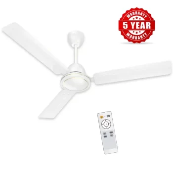 SIRON Decorative BLDC 1200mm Energy Saving with Remote Control 5 Star Ceiling Fan (White, Pack of 1) With 5 Year Warranty