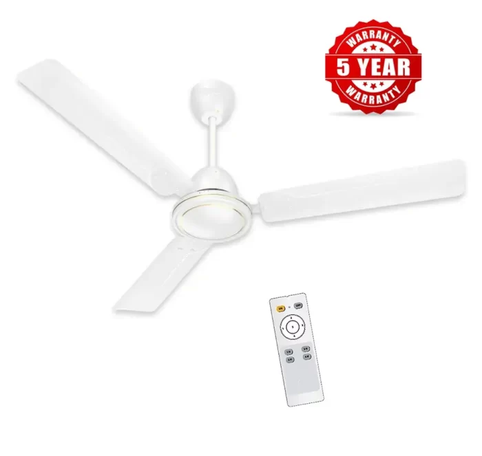 SIRON Decorative BLDC 1200mm Energy Saving with Remote Control 5 Star Ceiling Fan (White, Pack of 1) With 5 Year Warranty