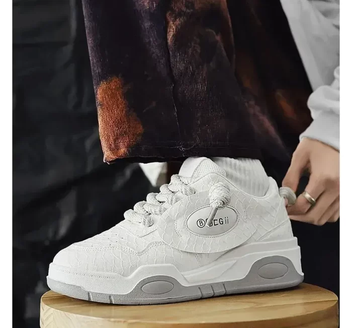 Men's Stylish Sports Shoes - White Color - Image 2
