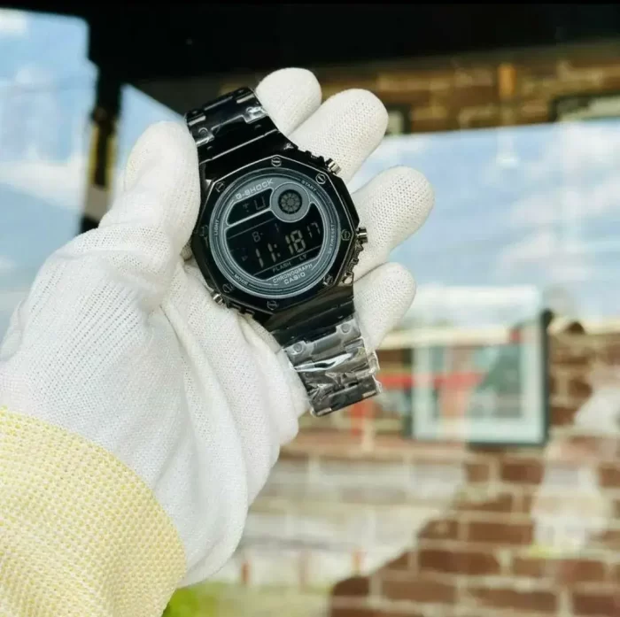 G Shock Dual Time Black Chain Strap Watch For Men - Image 2