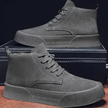 Men's Italian Suede Leather British Stitch Full Boots Handmade Ankle Boots for Men