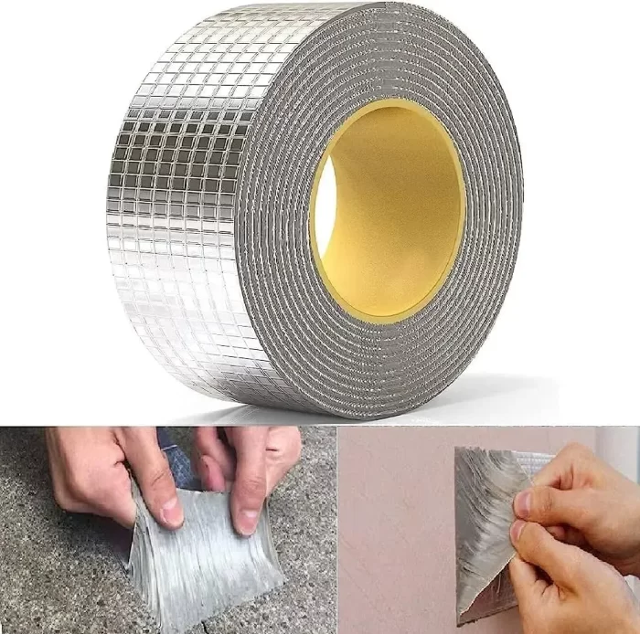 Leakage Repair Waterproof Duct Aluminium Butyl Tape Rubber Foil Suitable For Roof Leak, Surface Crack, Window Cill Gap, Boat Sealing, Home Renovation (5CM*5M) (PACK OF 1). - Image 2