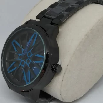 Car Wheel Watch , Fashion Sport Watches ,Rim Hub Car Enthusiast Wrist Watch (Blue) - Image 3