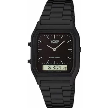 Vintage Watch Retro Dual Time Black AQ-230A-7DMQ ( Dial width 28mm)