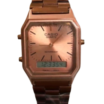 casio rose gold watch