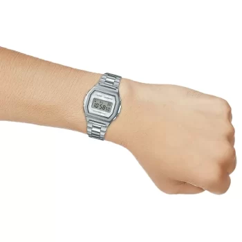 Vintage Watch Mesh (A1000M-1BEF) Digital Silver Watch - Image 3