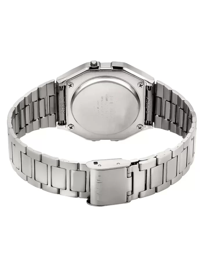 Casio Vintage A158WA-1DF Black Digital Dial Silver Stainless Steel Band - Image 4