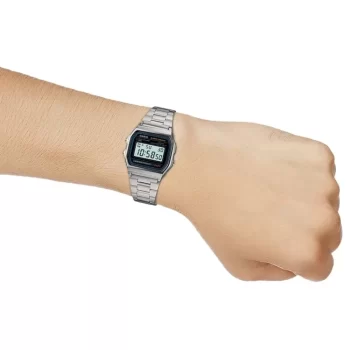 Casio Vintage Digital Watch Grey Dial Unisex A-158WA-1Q (D011) S - Image 5