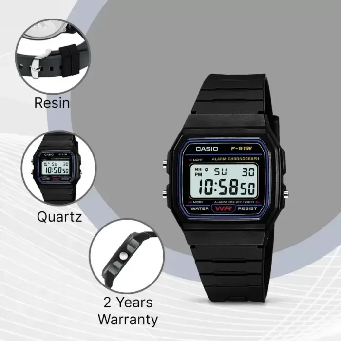 CASIO Digital Watch Youth ( F-91W-1Q ) Digital Watch - Image 5
