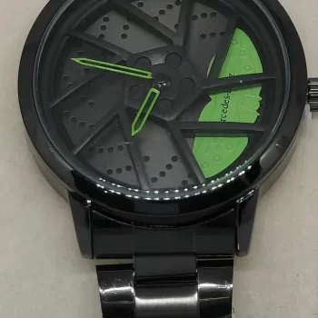 Car Wheel Watch - Fashion Rotating Stereoscopic Sport Watches Green - Image 2
