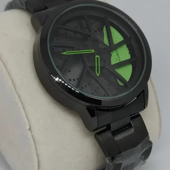 Car Wheel Watch - Fashion Rotating Stereoscopic Sport Watches Green - Image 3