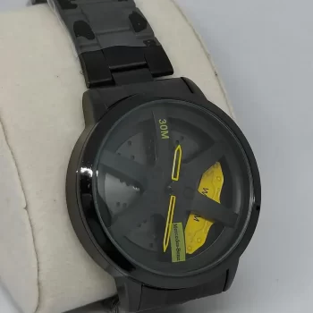 Car Wheel Watch - Rotating Car Wheel Watch (Yellow) - Image 3
