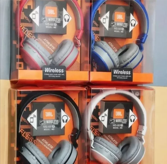 JBL Headset MS-881A Dolby Sound Bluetooth with FM and Micro SD Card Slot for All Phone's - Image 3