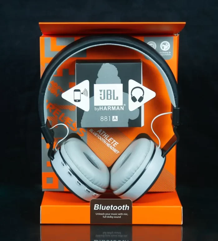 JBL Headset MS-881A Dolby Sound Bluetooth with FM and Micro SD Card Slot for All Phone's - Image 7