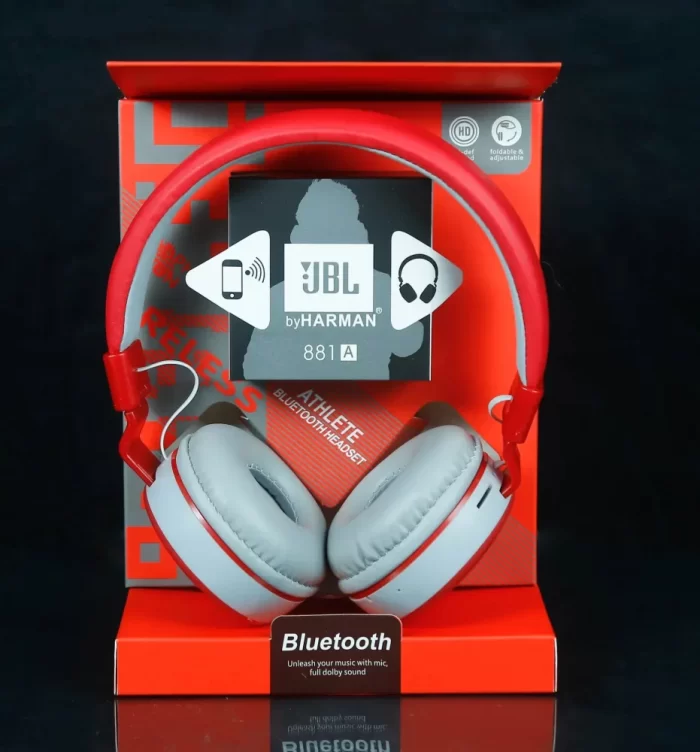 JBL Headset MS-881A Dolby Sound Bluetooth with FM and Micro SD Card Slot for All Phone's - Image 6