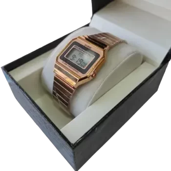 Casio A700 Rose Gold Watch - Casio Vintage Watch A700WEG-9AEF - Image 2