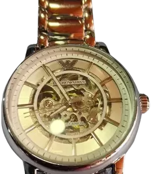Emporio Armani Gold Watch - AR1980 Mens Meccanico Automatic Watch Golden - Image 4
