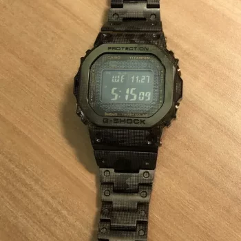 g shock metal watch black