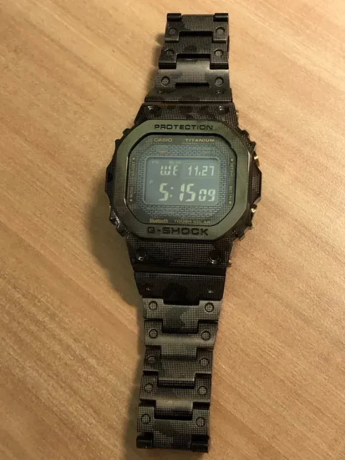 g shock metal watch black