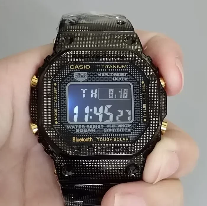 g shock metal watch black