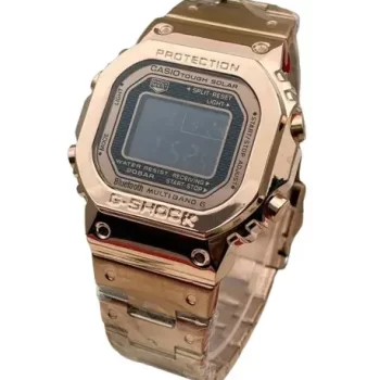 casio g shock metal rose gold watch