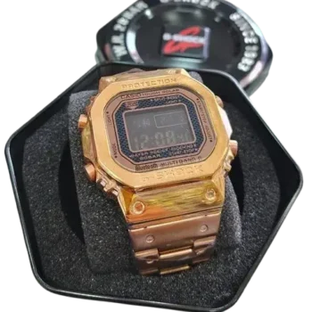 G shock metal rose gold watch