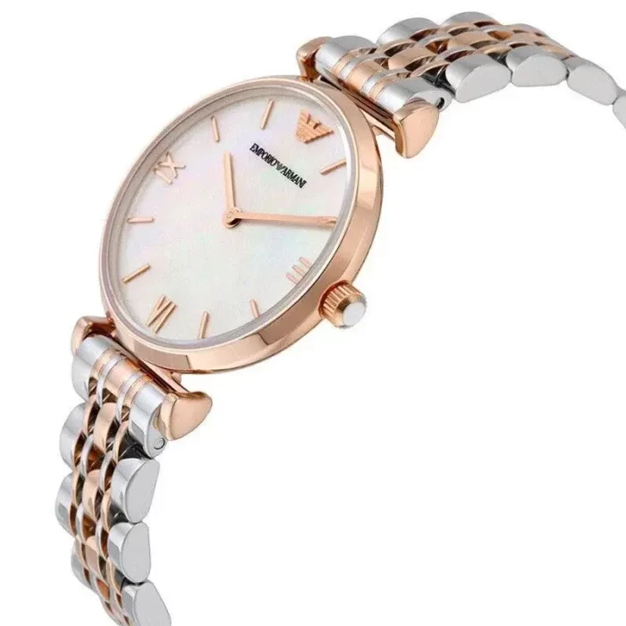 Watches for women - Emporio Armani Ladies Watches AR1683 White Dial Multicolor Strap Womens Watch - Image 3