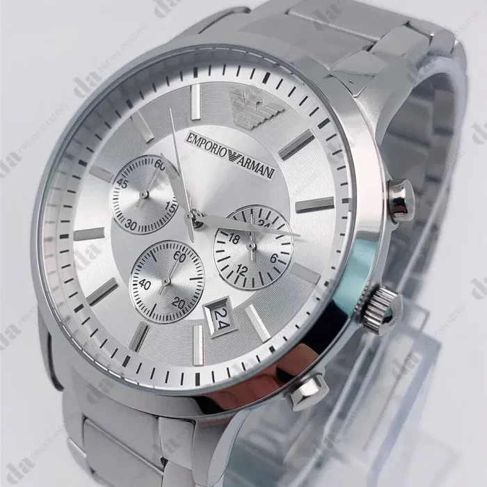 EA AR2458 Sportivo Stainless-Steel Quartz Cream Dial Men's Watch - Image 2