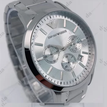 EA AR2458 Sportivo Stainless-Steel Quartz Cream Dial Men's Watch - Image 4