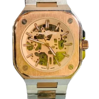 Bell & Ross BR05A-GR-SK-ST BR05 World 500 Limited Automatic Silver Men's Watch (Rose Gold)