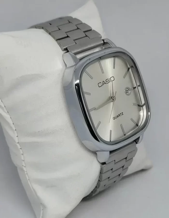 Quartz Classic silver Watch For Men & Women - ( 35 mm Dial Size ) - Image 3