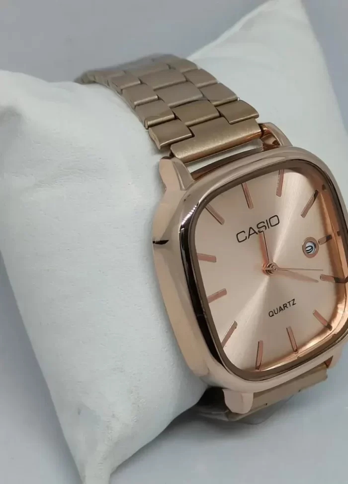 Quartz Classic Rose Gold Watch For Men & Women - ( 35mm Dial Size ) - Image 3