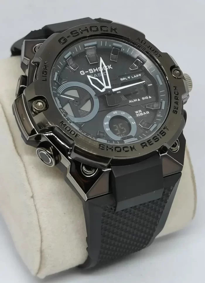 Black Watches for Men: G-Shock Stylish Swiss Analog-Digital Watch LF - Full Black - Image 3