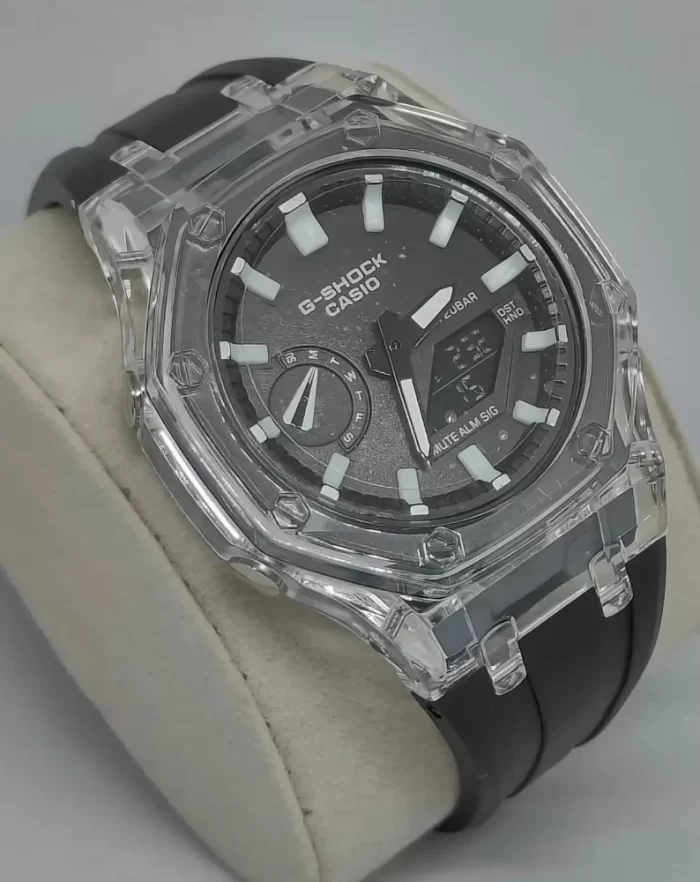 GShock GA-2100-SKE-7AER-Black Rubber Strap with With Black Case - BK02 - Image 3