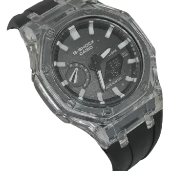 GShock GA-2100-SKE-7AER-Black Rubber Strap with With Black Case - BK02